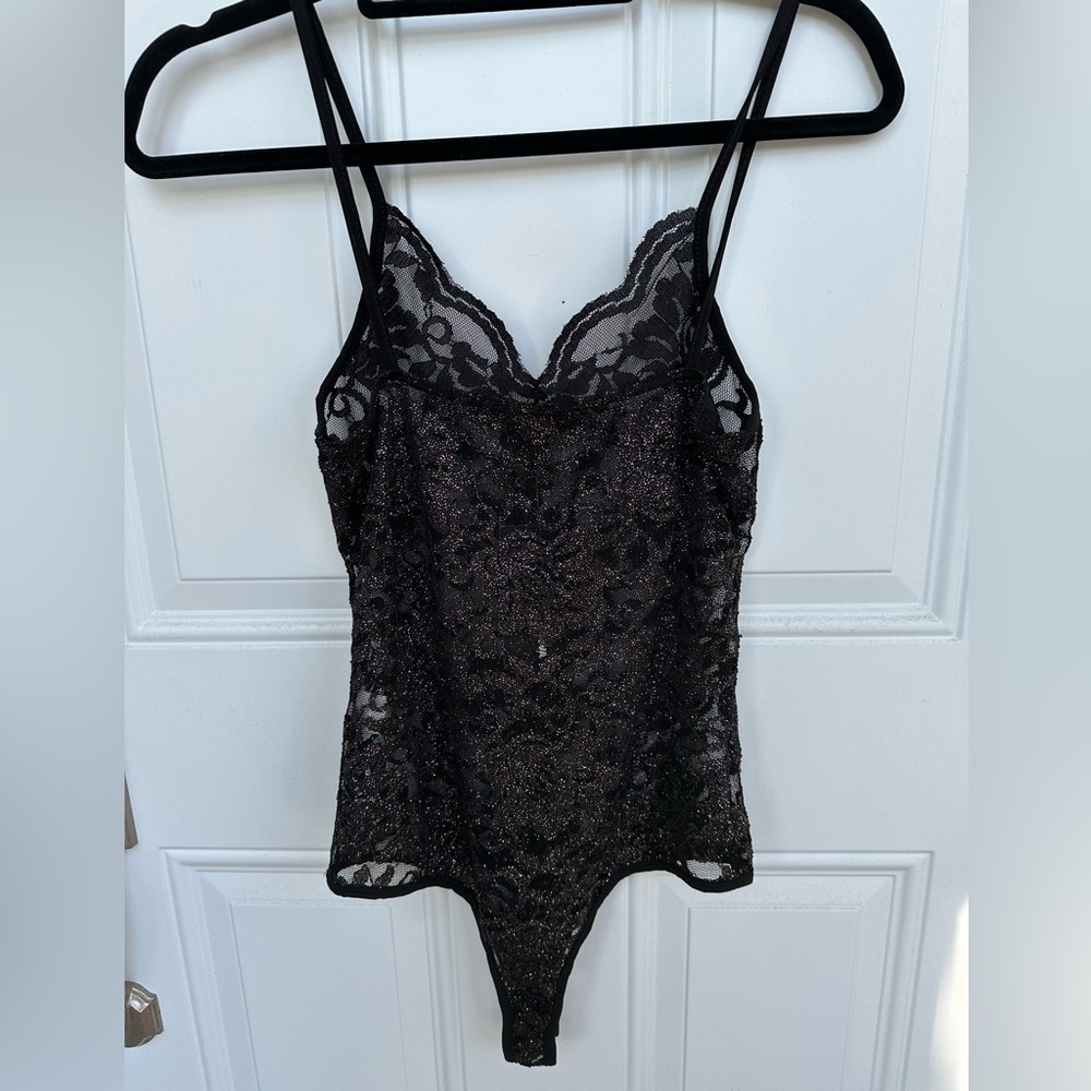 Fashion Nova Night After Night Il Sheer Lace Bodysuit Medium NWT